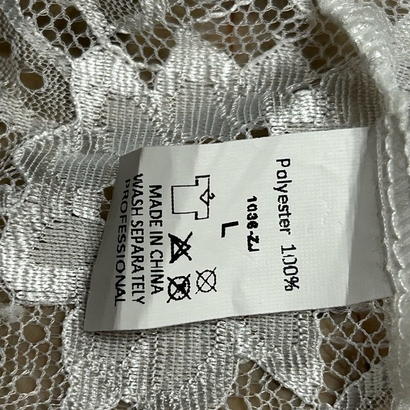 White Lace sheer maxi open front satin lingerie,boudoir,honeymoon,coquette,sexy - Picture 9 of 10